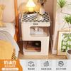 Mesita de noche blanca, creativa, para apartamento pequeño, estantería alternativa, moderna, sencilla, para sala de estar, sofá, dormitorio, mesita de noche