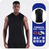 Chaleco de Yoga Deportivo para Exteriores de Secado Rápido Transpirable con Malla Bolsillo con Capucha Ropa de Fitness Correr Maratón Top sin Mangas