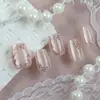 30 Peças de Arte para Unhas Usáveis Estreladas Rosa Gato Olho Deslumbrantes Transfronteiriças, Coleção de Unhas Postiças Removíveis