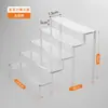 Suporte de Exibição de Acrílico Prateleira Escada para Miniaturas Caixas Surpresa Rack de Exibição Transparente Suporte de Exibição de Bonecas para Uso Doméstico