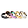 Joyería Europea y Americana Anillo Sencillo de Acero de Titanio en Arco Brillante para Hombre y Mujer Joyería de Estilo Casual Anillo con Grabado Láser Venta al por Mayor