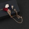 Broche hecho a mano para hombre y mujer, ramillete de MC, accesorios de ramillete para traje, broche de borla de rosa coreana, ramillete negro