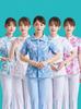 Uniforme de enfermera floral de manga corta para mujer, traje de verano dividido, de manga corta, para residencias de ancianos, madres y bebés, maternidad, niñera, monos de cuidado bucal