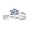 Anillo Huevo de Paloma con Corte Flor de Hielo de Piedra Preciosa de Colores Más Vendido en Transmisión en Vivo para Mujer, Anillo con Forma de Huevo de Diamante de Alto Carbono Electrochapado en Oro Real
