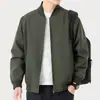 Nueva chaqueta para hombre 2026, prenda exterior casual y elegante con cremallera transfronteriza, chaqueta de vuelo retro estilo coreano