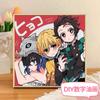 La hoja de extinción de fantasmas serie de animación de pintura al óleo digital DIY moderna simple para niños simple para colorear pintura al óleo fabricantes mayoreo