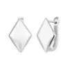 Pinzas para Orejas Retro de Forma Rombo Doradas Lisas Estilo Francés, Pendientes Elegantes de Alta Gama, Accesorios para Orejas de Lujo Ligero, Pendientes al por Mayor, Lote Pequeño