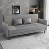 Sofá cama de tela, apartamento pequeño, diseño moderno, adecuado para apartamentos de alquiler, salas de estar y tiendas de ropa; sencilla, plegable y se puede usar como cama individual o doble