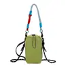 Bolsa de dos tonos con cordón para botella de agua infantil, minibolso de hombro ligero para niños y niñas, monedero para bebé para viajes al aire libre