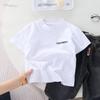 Playeras de Algodón Puro de Manga Corta para Niños y Niñas, Nuevas Blusas de Verano, Ropa de Moda de Verano de Media Manga para Niños Medianos y Grandes