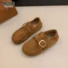 Zapatos Birkenstock de Cuero Genuino de Doble Uso con Suela Gruesa para Mujer Zapatos Individuales 2026 Otoño/Invierno Nuevo Estilo Mocasines Casuales con Forro de Terciopelo Zapatos de Algodón Slip-On