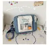 Bolsa Cruzada Pequeña de Tela de Nylon Estilo Japonés Linda Nueva Moda 2021 Bolsa para Teléfono Celular de Chica Ins Bolsa Cuadrada Pequeña de un Solo Hombro