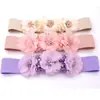 Falda de Verano Rosa para Mujer, Cinturón Ancho de Moda Coreana, Cubre Cintura Ancho Versátil, Accesorios Hechos a Mano con Flores Pequeñas, Dulce