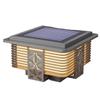 Nova luminária de coluna de aço inoxidável Chinoiserie, luminária solar para áreas externas, à prova d'água, para paisagem, pátio, parede, iluminação de coluna