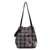 Bolso de cuadros para mujer, bolso tote para el trabajo, bolsa para lonchera, bolso de mamá para ir al trabajo, bolsa de almacenamiento casual para viajes