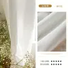 Tela de Cortina de Gasa Blanca Engrosada, Translúcida pero No Transparente, Tela de Mosquitero para Dormitorio, Pantalla Divisoria para Ventanas de Mirador y Balcones, Tela de Cortina de Lino