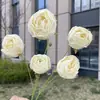 5 Cabezas de Rosas Románticas con Bordes Tostados, Flores Artificiales, Flores Falsas para Boda y Decoración del Hogar, Venta al por Mayor