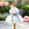 PETCIRCLE Roupinhas para Cães Pequenos e Filhotes, Vestido Fofo de Malha Multicamadas, Vestido Fofo Sabor Sal Marinho