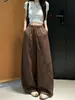 Calça Wide-Leg de Lyocell Estilo Old Money para Mulheres, Verão 2026 Fina de Cintura Alta Solta Emagrecimento Comprimento Total Reta Curva