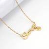 Moda Europea y Americana Joker Acero Inoxidable Doce Constelaciones Collar Femenino Acero Titanio 18K Colgante Constelación Alfabeto Collar Ins Femenino