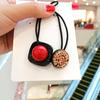 Cuerda para el Cabello Coreana Nueva Disco de Diamantes Completo Taladro Checo Cuerda Dongdaemun Mismo Estilo Banda Elástica Accesorios para el Cabello Rojo de Internet Anillos para el Cabello lns