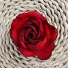 Flor de Rosa Redonda Artificial para Manualidades, Accesorio para el Cabello, Decoración Hanfu, Pared de Flores para Bodas, Flor de Rosa con Borde Rizado al por Mayor