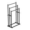 Suporte de Toalha de Chão de Três Camadas com Gancho, Haste Doméstica para Pendurar Toalhas, Suporte Vertical para Toalhas, Armazenamento Multifuncional para Toalhas de Banho