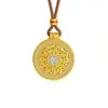Collar de Plata de Ley 999 Chapado en Oro con Colgante de Brújula de Ocho Tesoros con Circonita para Cumpleaños de Esposa, Día de San Valentín y Aniversario de Novia