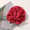 Estilo Coreano Ins Moda Tecido de Renda Xadrez Rosa Grampo de Cabelo DIY Laço de Cabelo Acessório de Cabelo Corsage Roupa Acessórios Florais
