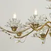 Lámpara de Araña Estilo Francés, Lámpara de Vela de Cristal, Iluminación Retro para Comedor, Lámpara de Vela Minimalista Moderna Estilo Americano para Sala de Estar