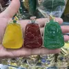 Colgante de Ágata Roja con Diseño de Paisaje para Hombres y Mujeres, Cadena para Suéter de Jaspe Rojo, Colgante de Jade Finamente Tallado con Paisaje