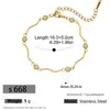 Novo Conjunto de Alto Padrão em Aço Titânio e Ouro 18K Flor Rosa Colar Floral Simples Pulseira Versátil Não Desbota