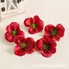 Cabezas de flor de amapola artificiales, cabezas de flor falsas, accesorios para pared de flores de salón de bodas, accesorios de flor para pasador de pelo DIY, decoraciones para ropa