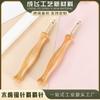Lana Rusa Poke Bordar Bordado a Mano Tubo de Cobre Grueso Lápiz Poke de Madera Bordar Lana Gruesa Mango de Madera Aguja de Cobre