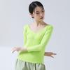 Ropa de Cuerpo para Adultos Ropa de Práctica de Baile Top para Mujer Ropa de Entrenamiento para Prueba de Arte Ropa de Cuerpo para Yoga Diario Ropa de Baile de Manga Larga