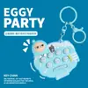 Party de Huevos Originales Llavero de Hámster Serie Caja Sorpresa Caja Ciega Original Juguetes de Juego de Moda Hechos a Mano