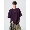 Verano 2026 Nuevo Estilo Juvenil Peso Pesado 260g Diseño de Bordado en el Hombro Camiseta Holgada de Manga Corta Estilo Coreano Tendencia para Hombre