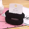Gomas para el pelo estilo coreano en paquete de tarjeta con código de barras, Accesorios para el pelo de supermercado para mujer, Bandas elásticas gruesas de alta elasticidad, Anillos para el pelo sin marcas, Elásticos para coleta alta