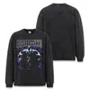 Camiseta de Manga Larga Pesada Estampada Lavada Copo de Nieve Transpirable Estilo Retro Americano Stewell Venom para Parejas