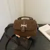 Bolso cuadrado pequeño de estilo coreano popular para mujer de este año, Nuevo estilo Otoño 2026, Estampado de leopardo, Elegante, Bolso de hombro único, Para ir al trabajo, Bolso cruzado