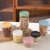 Frasco Sellado Comida Frasco de Vidrio Grano Alimentos Secos Frasco de Almacenamiento Frasco de Almacenamiento para Snacks de Cocina Sello a Prueba de Humedad