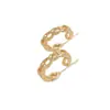 Aretes de Aro de Cadena Trenzada con Conservación de Color Rellenos de Oro de 14K Hechos a Mano Aretes de Tuerca DIY Moda Aretes Elegantes Accesorios de Joyería Materiales