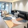 Nordic sala de estar grande tapete sofá mesa de centro luz luxo moderno minimalista quarto tapete casa totalmente coberto cristal veludo tapete