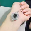 Colgante de ópalo liso negro ultra hermoso natural puro piedra principal 10*13mm plata 925 incrustación de precisión salida de fábrica