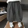 Pantalones Casuales Rayados de Otoño Nuevos para Niños 2026, Pantalones Jogger de Corte Holgado para Niños Mayores, Pantalones Versátiles y Elegantes para Niños