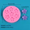 Varios moldes de silicona con forma de flor de cerezo de 7 cavidades, moldes de silicona con forma de hoja de arce de 7 cavidades para decoración de chocolate, pastel de huevo y postres