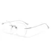 Gafas de prescripción sin montura nuevas ultraligeras, bloqueo de luz azul, unisex, se pueden equipar con lentes de prescripción, al por mayor