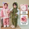 Ropa de hogar para niños Dudu, pijamas de invierno gruesos para bebés, pijamas de invierno, ropa de dos piezas para niños, ropa de moda para niños