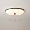 [Estrictamente Seleccionado] Lámpara de Techo Casual Estilo Crema de Segunda Mano Candelabro con Veta de Madera de Nogal Lámpara Retro Americana de Espectro Completo para Protección Ocular