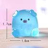 Micro Paisagem Criativa Fofa Figuras de Porco que Brilham no Escuro Decoração DIY Acessórios para Pendurar Mini Enfeites de Mesa